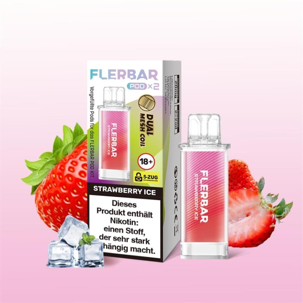Flerbar Liquid Pod 2er Pack - Strawberry Ice
