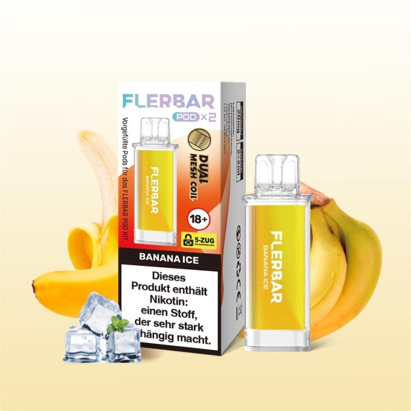 Flerbar Liquid Pod 2er Pack - Banana Ice