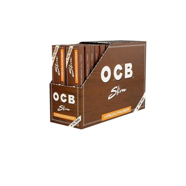 OCB Unbleached Slim Papes + Tips
