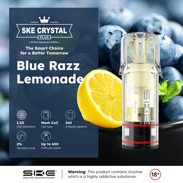 Crystal Plus Pod - Blue Razz Lemonade