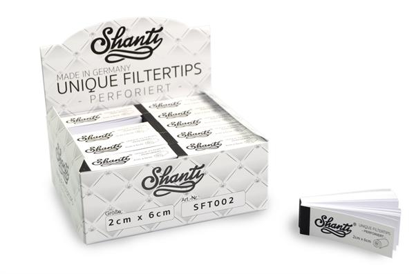 Shanti Filtertips 2cm x 6cm, perforiert