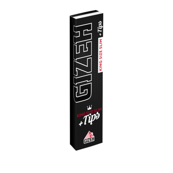 Gizeh papes   Black King Size Slim + Tips 26 Heftchen