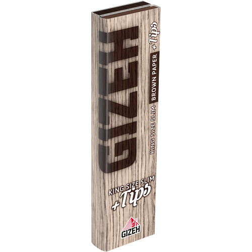 Gizeh papes  Brown King Size Slim + Tips 26 Heftchen