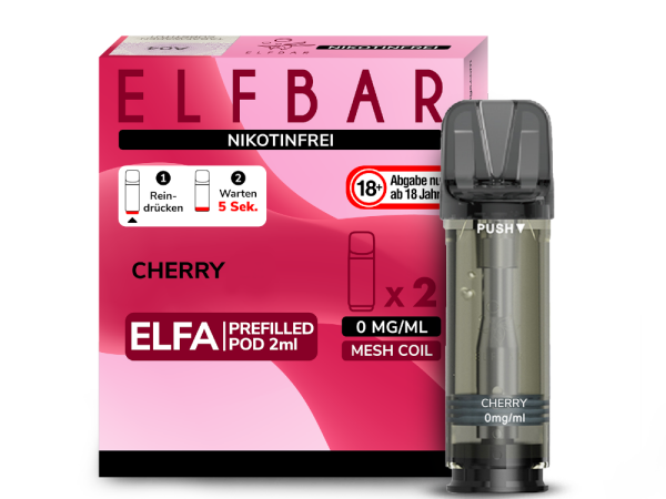 ELFA Liquid Pod 2er Pack Nikotinfrei - Cherry