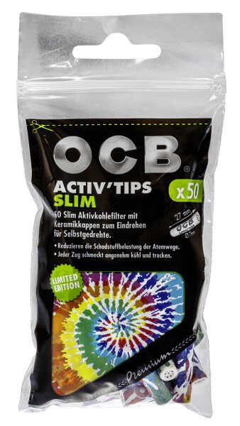 OCB Active´Tips Slim Limited Edition  7mm 1VE = 50 Tips